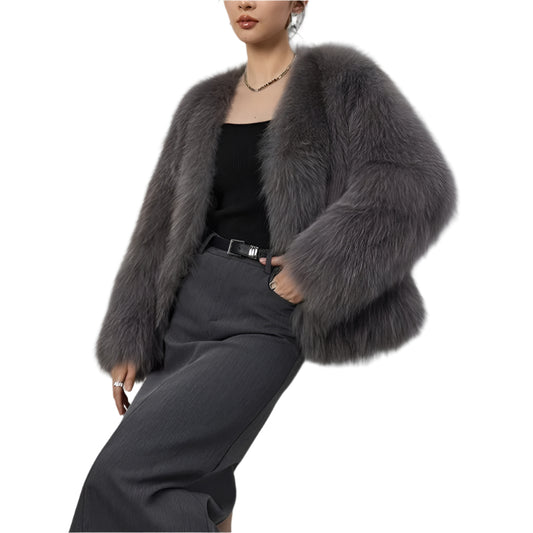 Elegant Winter Soft Faux Fur Coat