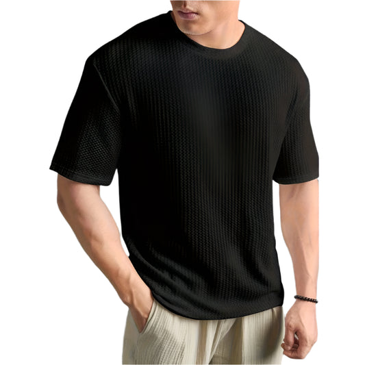 Men’s Casual Waffle Knit T-Shirt