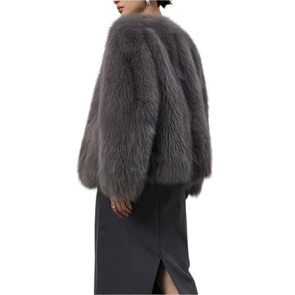 Elegant Winter Soft Faux Fur Coat