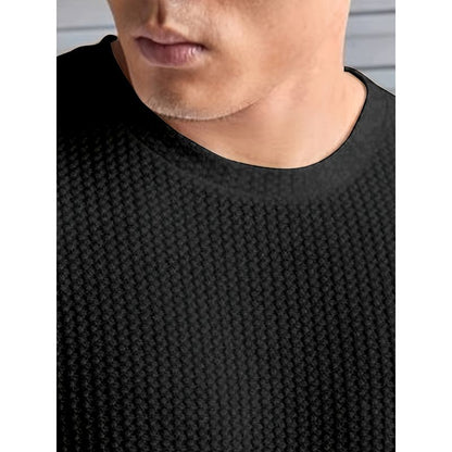 Men’s Casual Waffle Knit T-Shirt