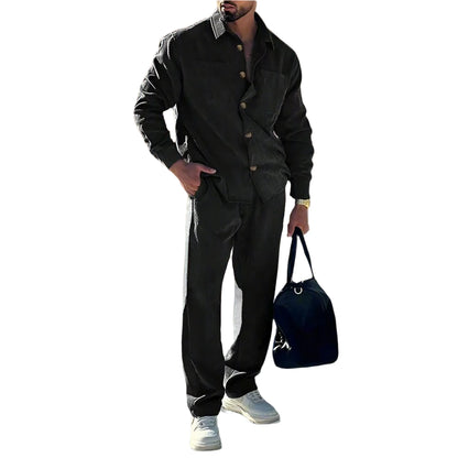 Men's Corduroy Tracksuit Set