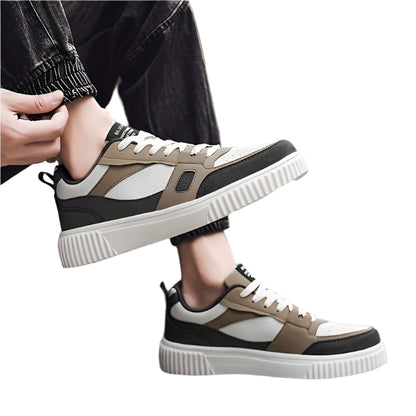 Color Block Lace-Up Skate Shoes