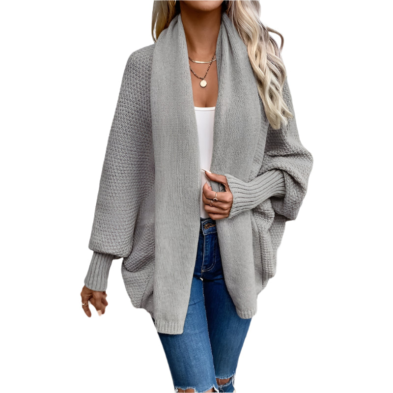 Shawl Collar Open Front Cardigan