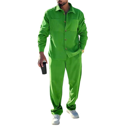 Men's Corduroy Tracksuit Set