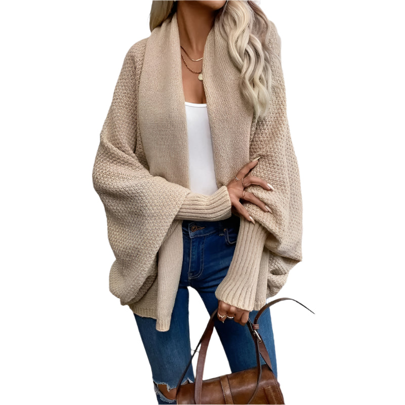 Shawl Collar Open Front Cardigan