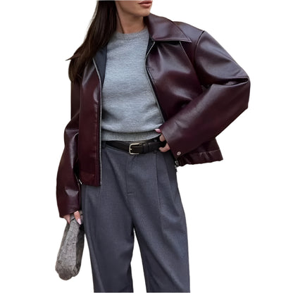 Women's Faux Leather Jacket