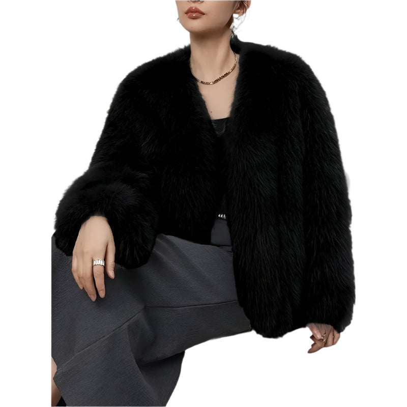 Elegant Winter Soft Faux Fur Coat