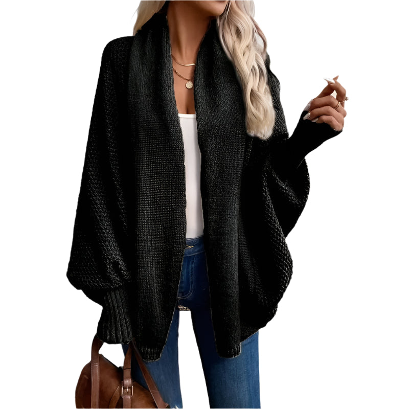 Shawl Collar Open Front Cardigan