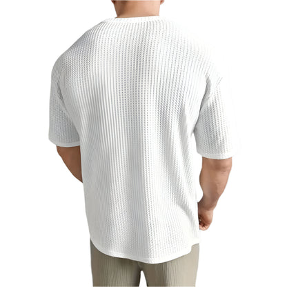 Men’s Casual Waffle Knit T-Shirt