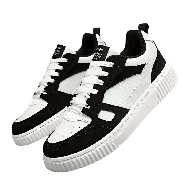 Color Block Lace-Up Skate Shoes