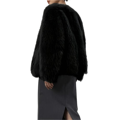 Elegant Winter Soft Faux Fur Coat